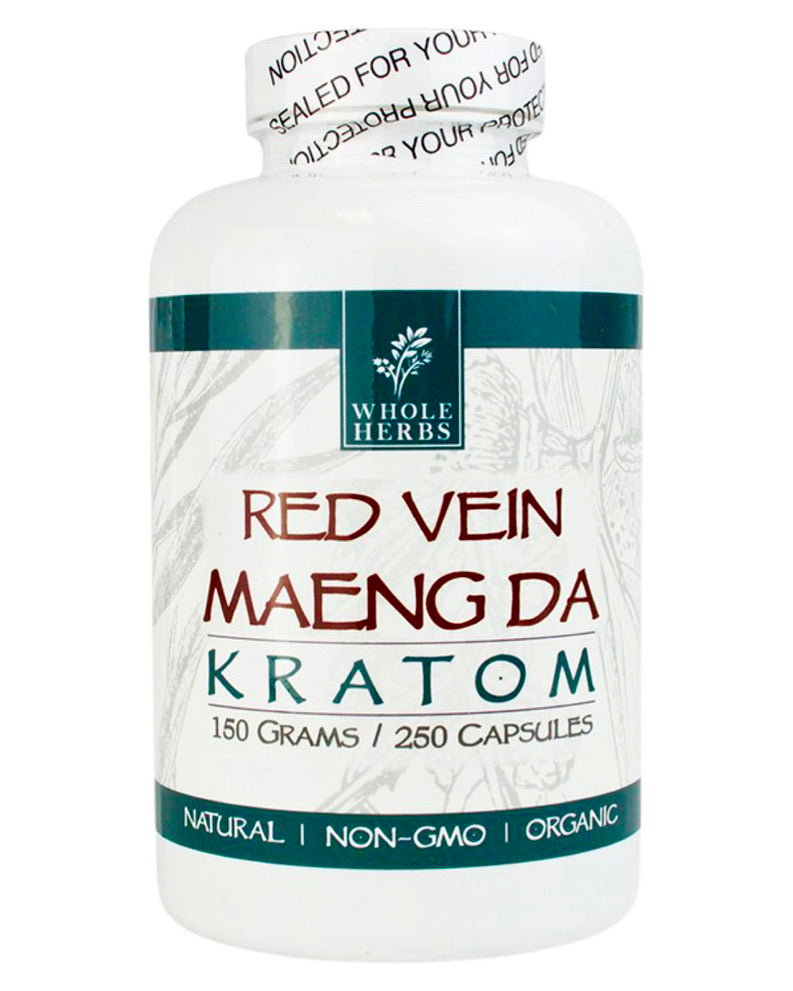 Whole Herbs Red Vein Maeng Da Kratom Capsules – Smoke Glass Vape