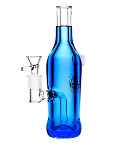 A blue Pulsar Frosty Beverage Glycerin Water Pipe.