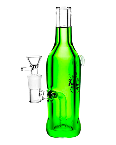 A green Pulsar Frosty Beverage Glycerin Water Pipe.