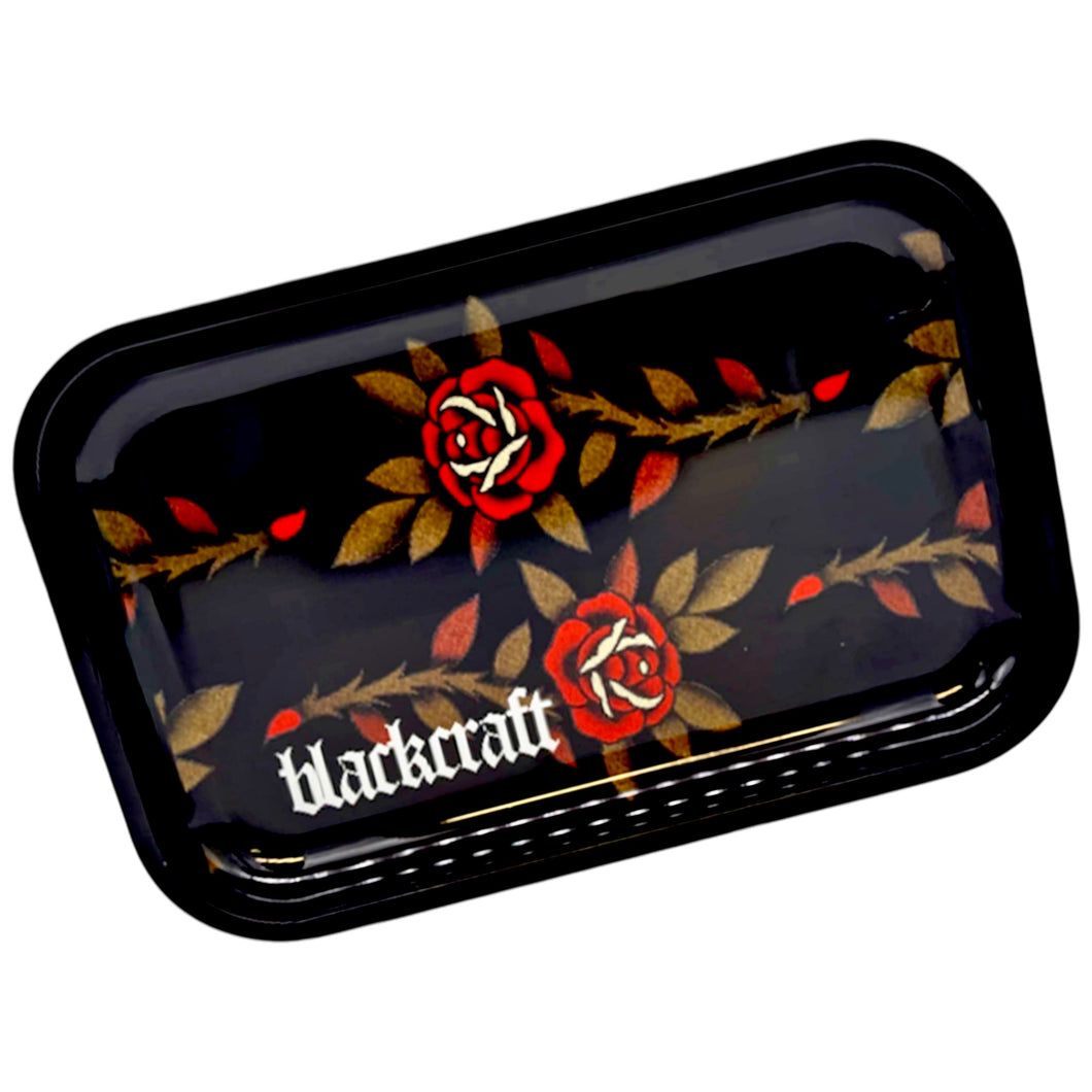 A Blackcraft Roses Medium Rolling Tray.