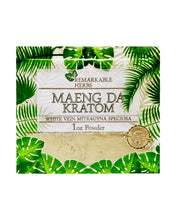 Load image into Gallery viewer, A 1oz bag of Remarkable Herbs White Vein Maeng Da Kratom Powder.
