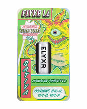 Load image into Gallery viewer, A Sativa Hawaiian Pineapple Elyxr LA Live Resin Mutant Blend (THC-P, THC-B, THC-H) Cartridge (1 gram/1mL).
