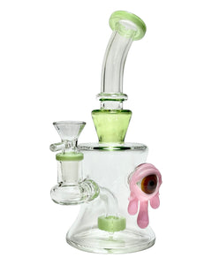 A green and pink Slimy Eye Color-Accented Bong.