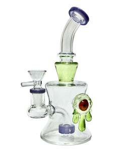 A purple and green Slimy Eye Color-Accented Bong.