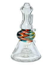 Load image into Gallery viewer, The back of a Multicolor Middle Mini Dab Rig.
