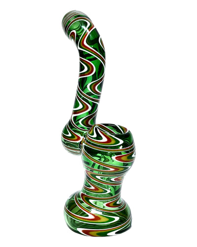 A Multicolor Swirl Skinny Bubbler.