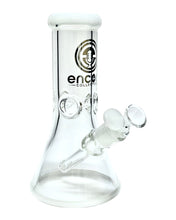 Load image into Gallery viewer, A white Encore Color-Accented Beaker Bong.
