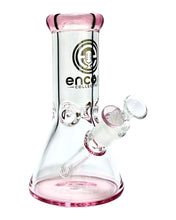 Load image into Gallery viewer, A pink Encore Color-Accented Beaker Bong.
