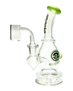 A slyme green Encore Peanut Dab Rig.