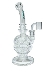 Load image into Gallery viewer, A Holy Mother Fab Egg Rig with a sky blue logo.
