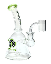 Load image into Gallery viewer, A slyme green Bell Dab Rig.
