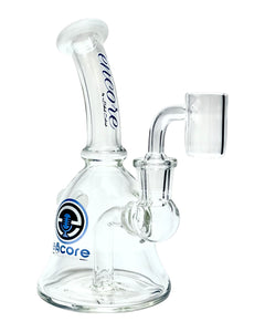 A white and blue Bell Dab Rig.