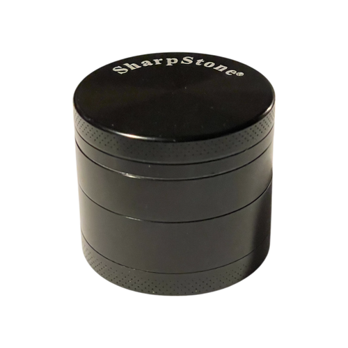 A black Sharpstone Flat Top Grinder 40mm.