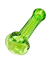 Load image into Gallery viewer, A Green Bubbles Hand Pipe.
