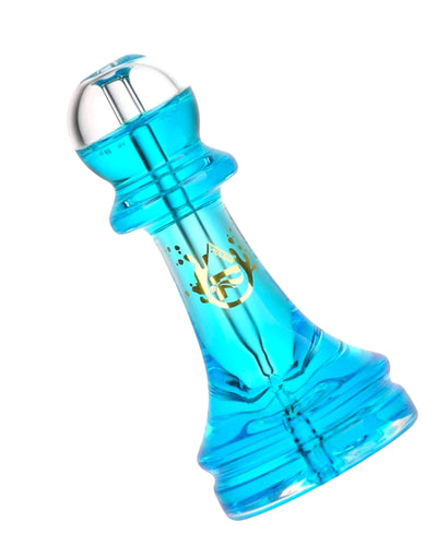 A Blue Pulsar Chess Pawn Glycerin Hand Pipe.