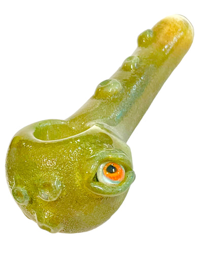 A TKO Glassworks Eyeball Spoon Hand Pipe.