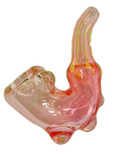 Load image into Gallery viewer, A Pink Inside Out Fumed Dot Sherlock Pipe.
