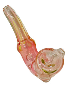 A Pink Inside Out Fumed Dot Sherlock Pipe.