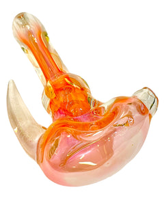 A TKO Glassworks Fumed Dicro Horn Spoon Pipe.