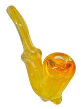 Load image into Gallery viewer, A Gold Inside Out Fumed Dot Sherlock Pipe.
