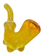 Load image into Gallery viewer, A Gold Inside Out Fumed Dot Sherlock Pipe.
