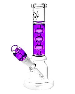 A purple Pulsar Frost Bubbles Glycerin Bong.