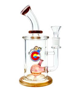 Fumed 3D Logo Perc Water Pipe