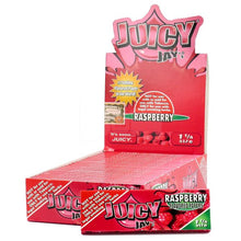 Load image into Gallery viewer, A box of Raspberry Juicy Jay&#39;s Classic 1 1/4 Rolling Papers.
