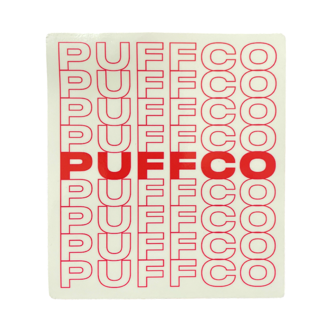 A Puffco Logo Sticker.