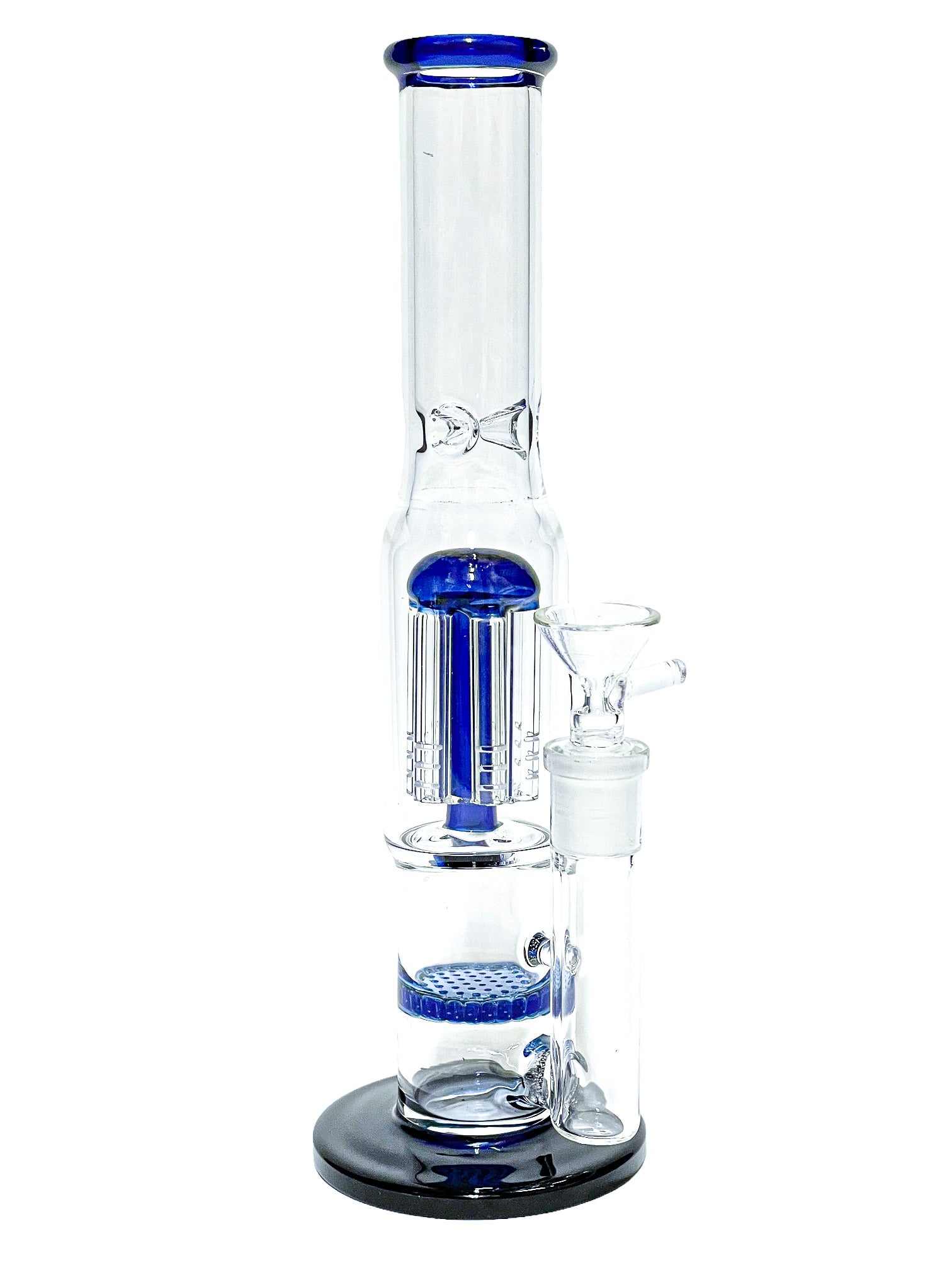 Straight Glass Water Pipe with Tree Percolator